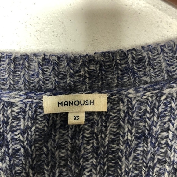 Manoush Embroidered Lips Sweater Blue Xsmall - Picture 3 of 6